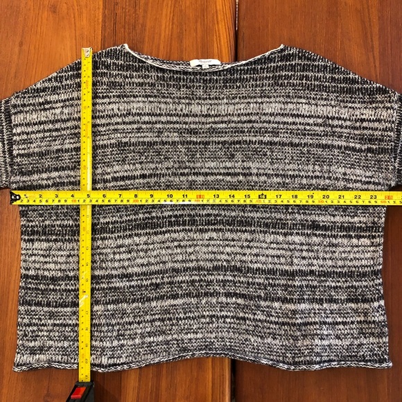 Madewell Salt and Pepper boat neck boxy sweater, US S, fits XS-M - Picture 7 of 7